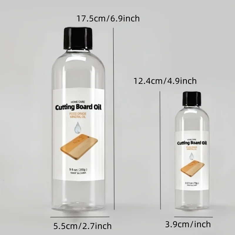Huile minérale alimentaire pour planche en bois et bambou – vue de côté