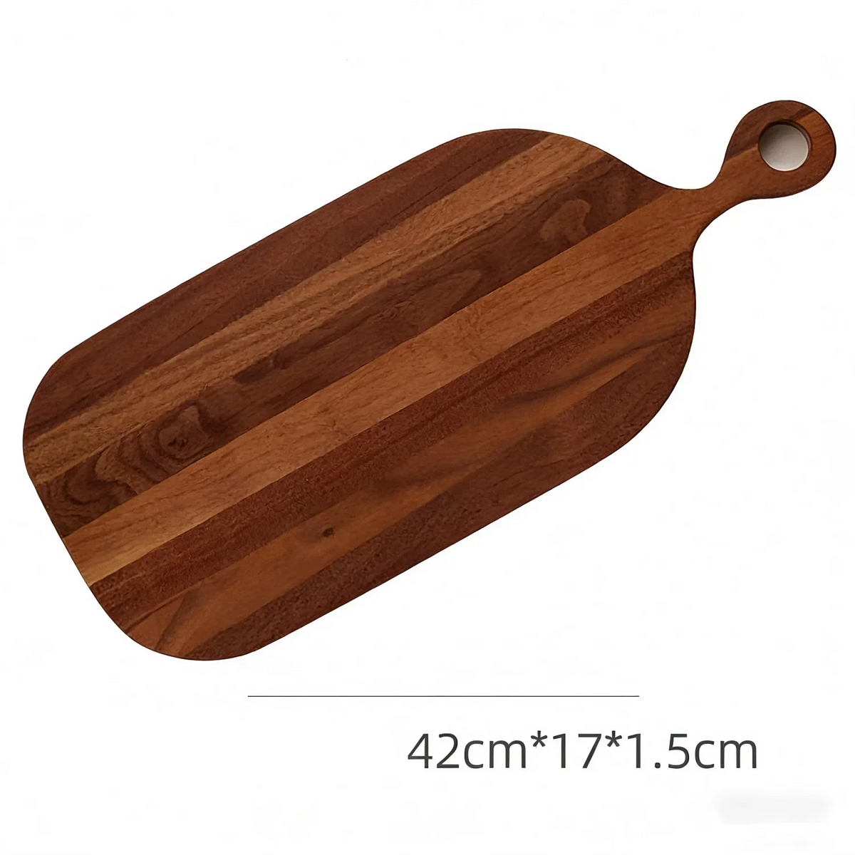 Planche à découper about de bois en acacia avec poignée – utilisation