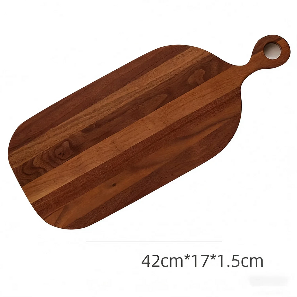 Planche à découper about de bois en acacia avec poignée – dimensions