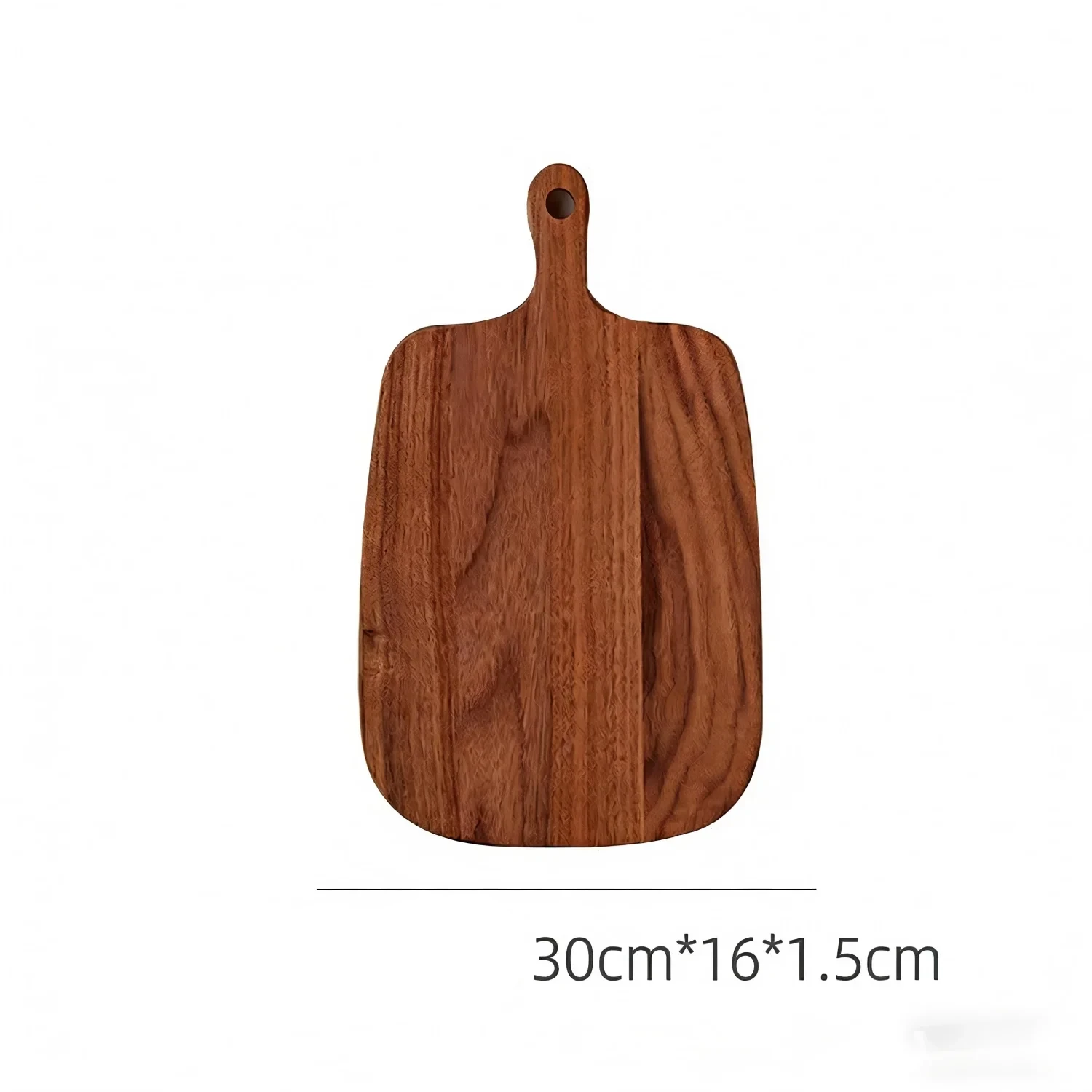 Planche à découper about de bois en acacia avec poignée – vue d'ensemble