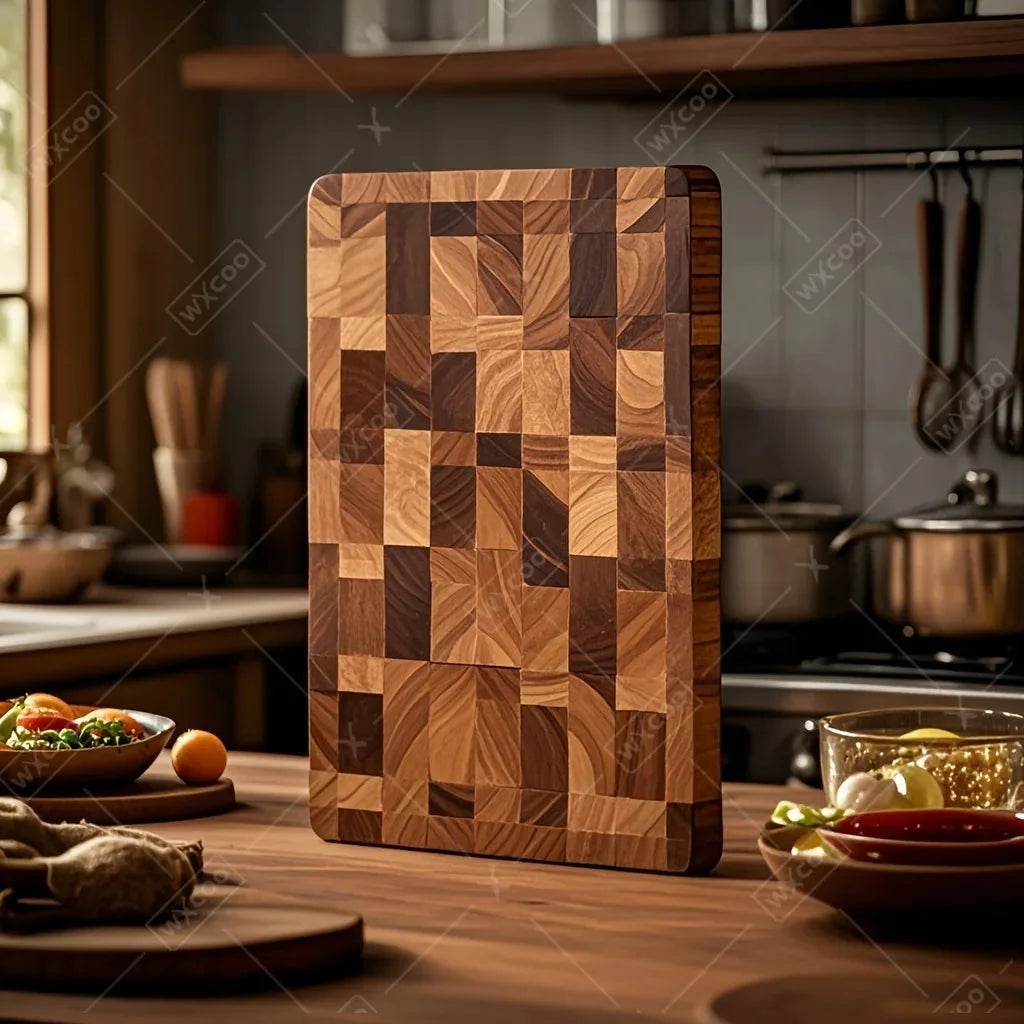 Planche à découper en acacia compartimentée