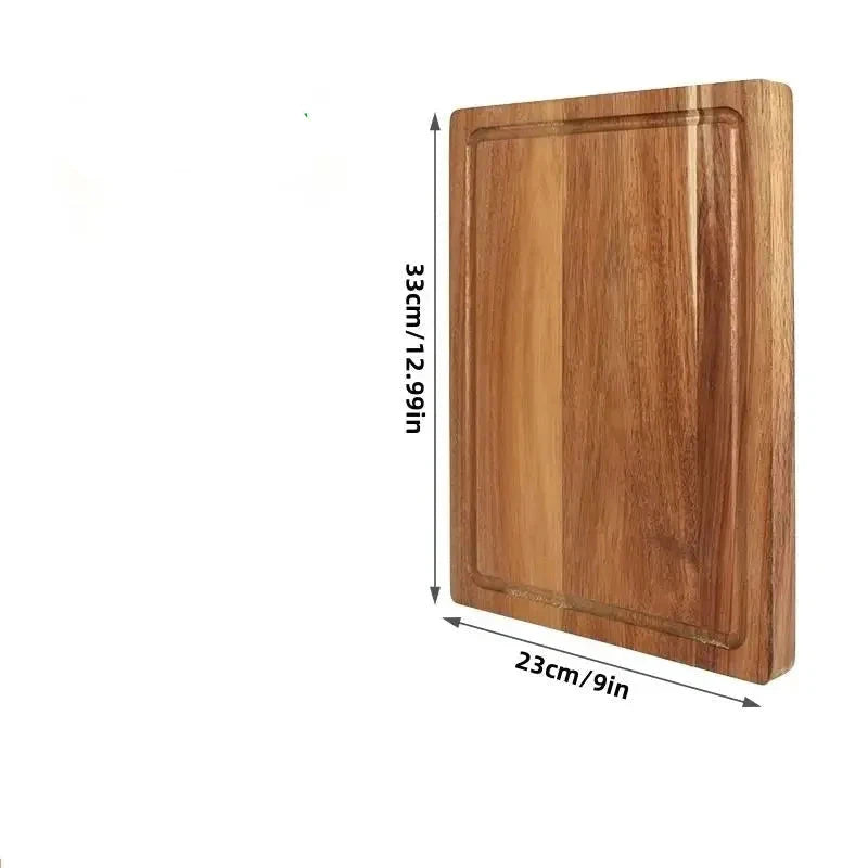 Planche à découper en bois au grain unique – vue de dessus