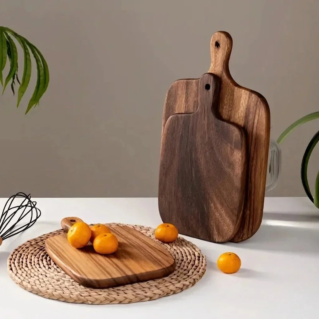 Planche à découper en bois deux tailles – détail matière