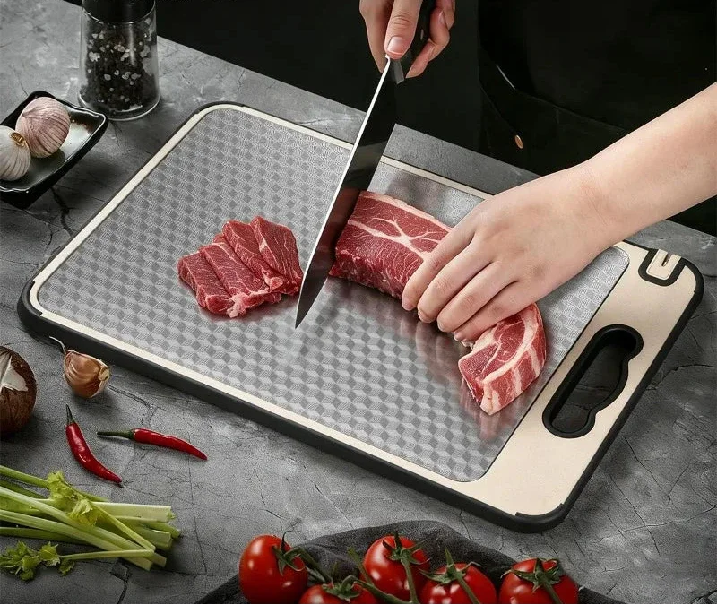 Planche à découper en inox épaisse