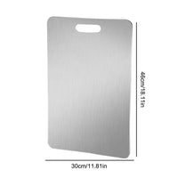 Planche à découper en inox multi-tailles – vue de côté