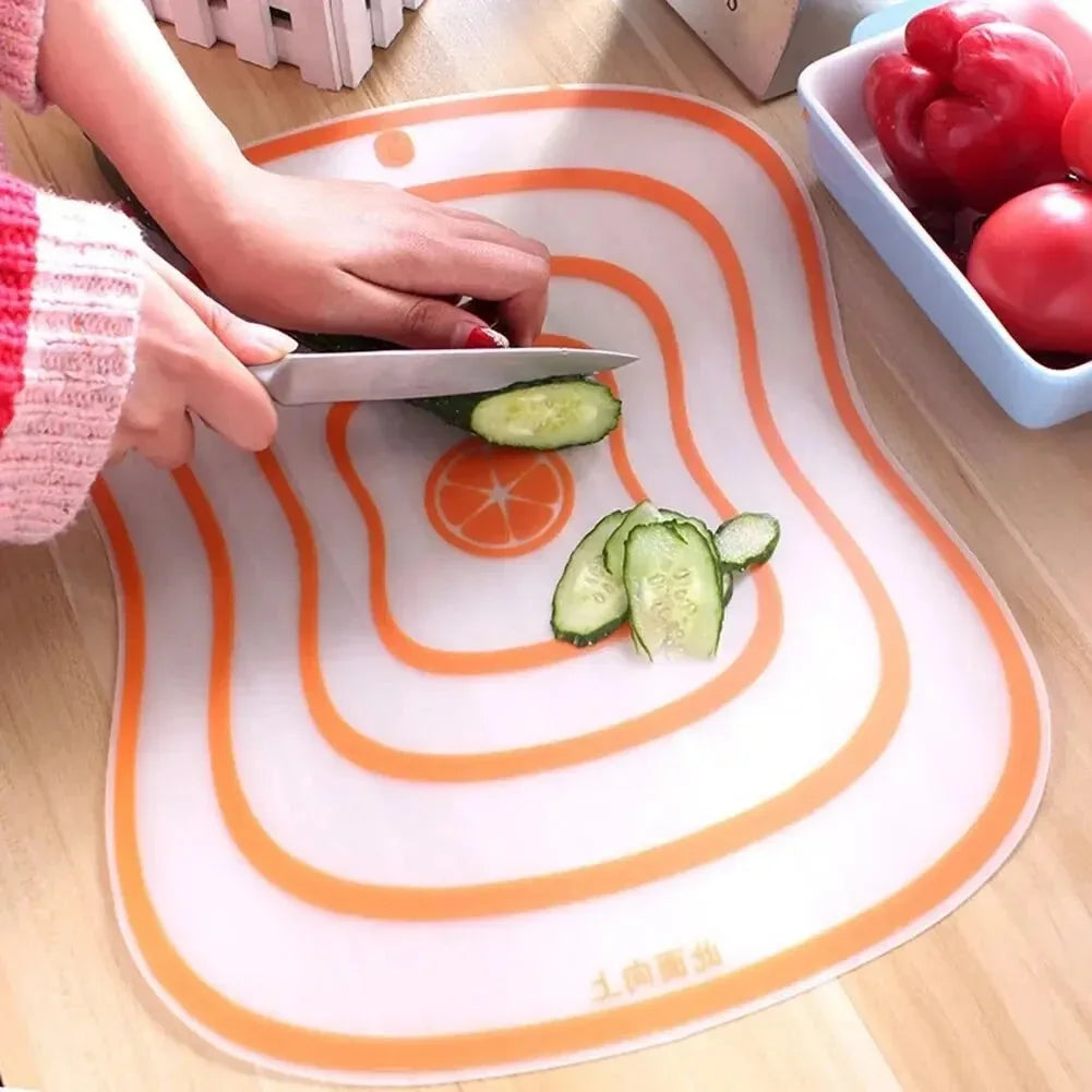 Planche à découper en plastique transparente – vue de dessus