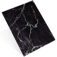 Planche à découper en verre noir effet marbre