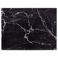 Planche à découper en verre noir effet marbre – vue de côté