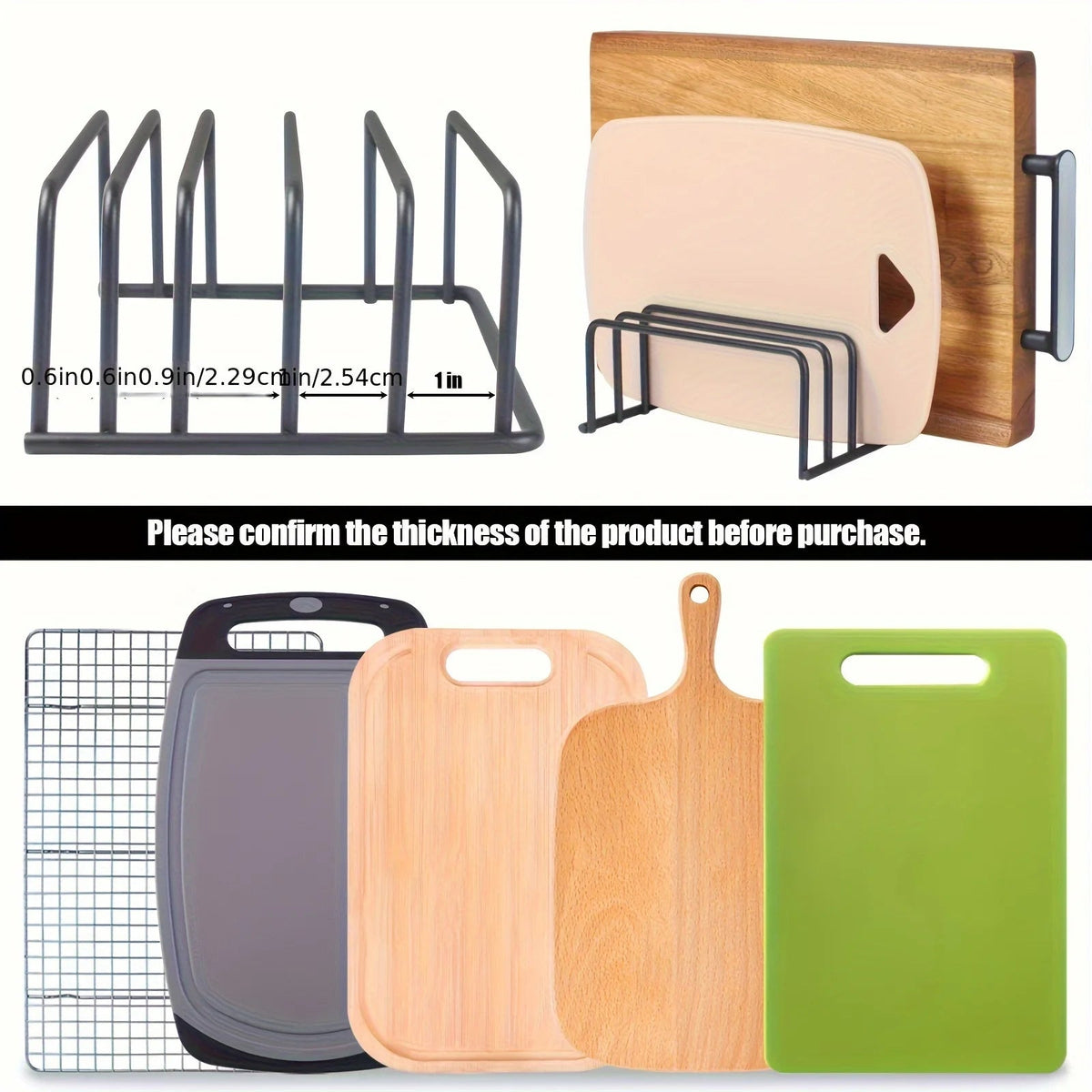 Porte-planche à découper vertical, rangement meuble cuisine – en situation